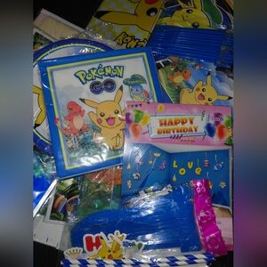 Pokemon Party Decorations Set - Blue and Yellow
